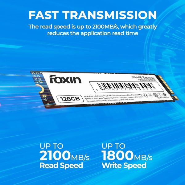 Foxin SSD 128GB NVME | Internal Hard Disk with Micron Chipset, SMI Controller, PCIE 3.0 Interface | Ultra-Low Power Consumption, 5 Years Limited Warranty