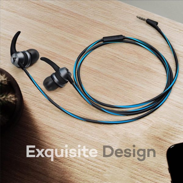 Boult Audio BassBuds X1 in-Ear Wired Earphones with 10mm Extra Bass Driver and HD Sound with mic(Blue)