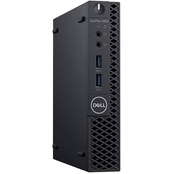 Dell OPTIPLEX 3060 Tiny Desktop (Intel Core i3 8th gen 2.5ghz, 8 GB RAM, 256GB SSD, Windows 11 Pro, MS Office 360/ Intel HD Graphics/USB 3.0, WI-FI, BT, VGA, DP PORT, HDMI, Ethernet) 1 Year warranty.