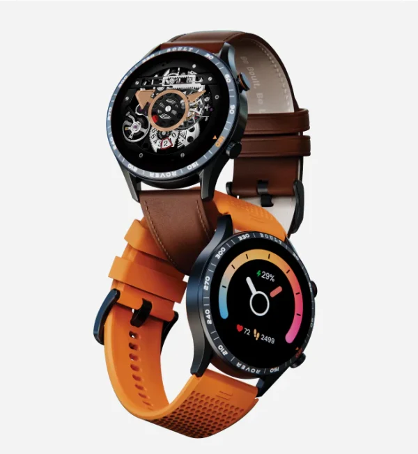 Boult Rover 1.3" HD AMOLED, Free Straps, Bluetooth Calling, Zinc Alloy Frame, 600Nits Smartwatch (Classic Switch Strap, Free Size)