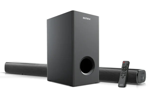 Intex Beast 9000 With Wireless Subwoofer 120 W Bluetooth Soundbar (Black, 2.1 Channel)