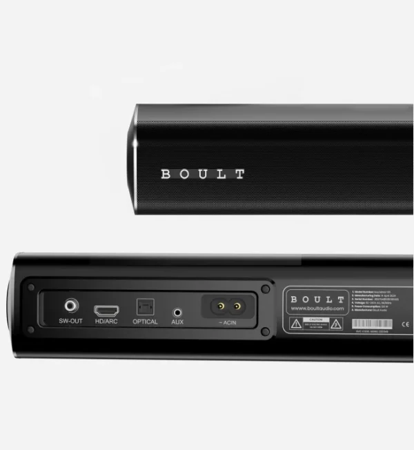 Boult Bassbox X120 with Subwoofer, 120W Power, 2.1 Channel, 3 EQ Modes, Remote Control 120 W Bluetooth Soundbar (Black, 2.1 Channel)