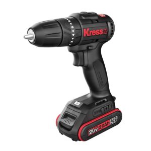 KROST Kress 20V 10mm Brushless Compact Hammer Drill Driver KU365.1 With Assorted Drill Bits Set