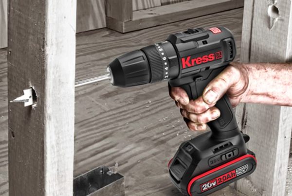 KROST Kress 20V 10mm Brushless Compact Hammer Drill Driver KU365.1 With Assorted Drill Bits Set