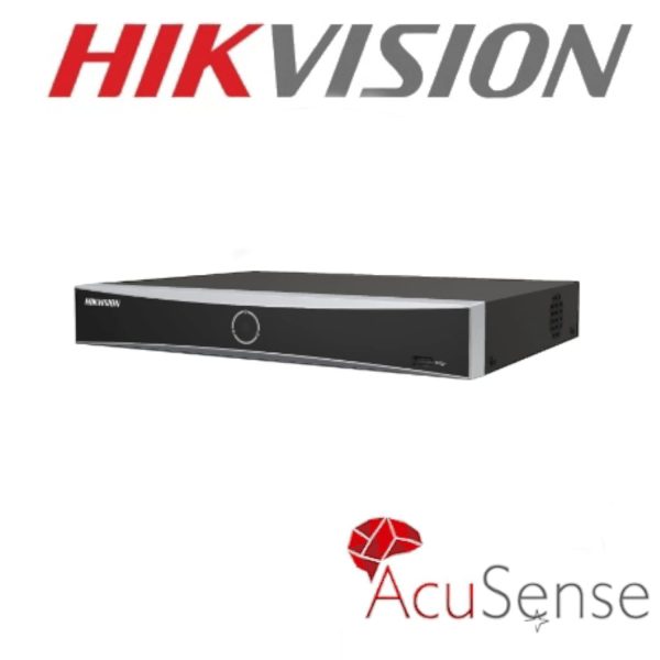 HIKVISION 8 Channel Accusense 4K Nvr Indoor [Ds-7608Nxi-K1] for IP Network CCTV Wired Cameras Black