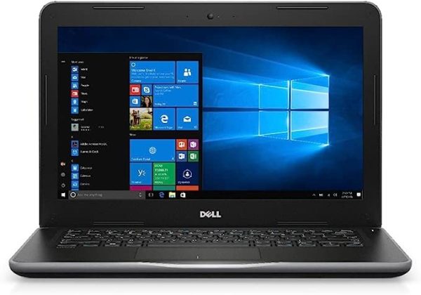 DELL Latitude 3380 Core i5 7th Gen Laptop, 8 GB RAM, 256GB SSD, Intel HD Graphics, 13.3 inch HD Screen, Windows 11 (Upgraded), MS Office, Black, Slim