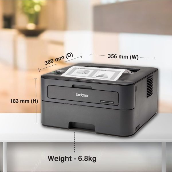 Brother HL-L2351DW Automatic Duplex Laser Printer with 30 Pages Per Minute Print Speed, LCD Display, 64 MB Memory, Large 250 Sheet Paper Tray, (WiFi, WiFi Direct, USB) Connectivity, Free Installation