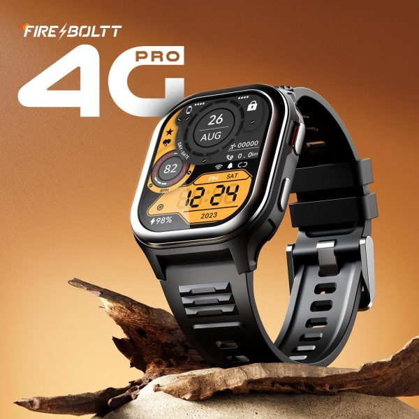 Fire-Boltt 4G Pro Volte Calling Smart Watch- 2.02” TFT Display, 4G Nano-SIM GPS, Health Suite, Sports Modes, 400mAh Battery (Black) Visit the Fire-Boltt Store