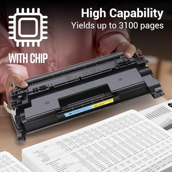 ZEBRONICS LPC77A Black Laser Toner Cartridge (with Chip) Compatible with HP Laser Jet Pro M304, M305, M404, M405 | HP Laser Jet Pro MFP M329, M429 | HP Laser Jet Enterprise MFP M431f, M407dn Series