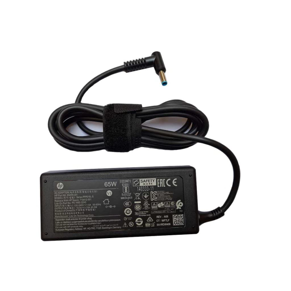 (Refurbished)HP 65W AC Laptops Charger Adapter 4.5mm for HP Pavilion Black (With Power Cable)