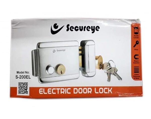 SR SECURITY SYSTEM Electric Door Lock (Rim Lock) 200EL (Left Open), White