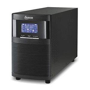 Microtek- Online UPS E2-1KVA 24V Pure Sinewave with in-Built Batteries (12V 9AHx2) Power Backup & Protection for Home Office, Desktop PC & Shops