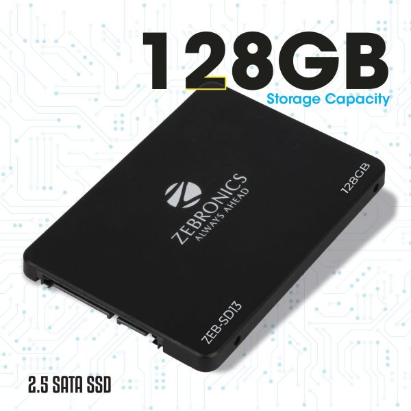 Zebronics basics 2.5 inch SATA Internal SSD 128 GB | Speed up to 550 MBps | High-Speed Performance | Reliable Storage Solution | Energy Efficient