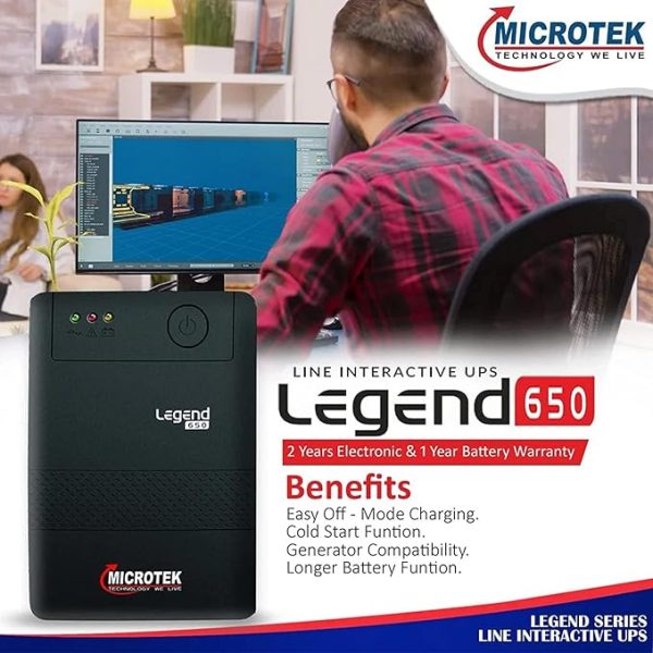 Microtek Line Interactive Legend 650 UPS System an Ideal Power Backup & Protection