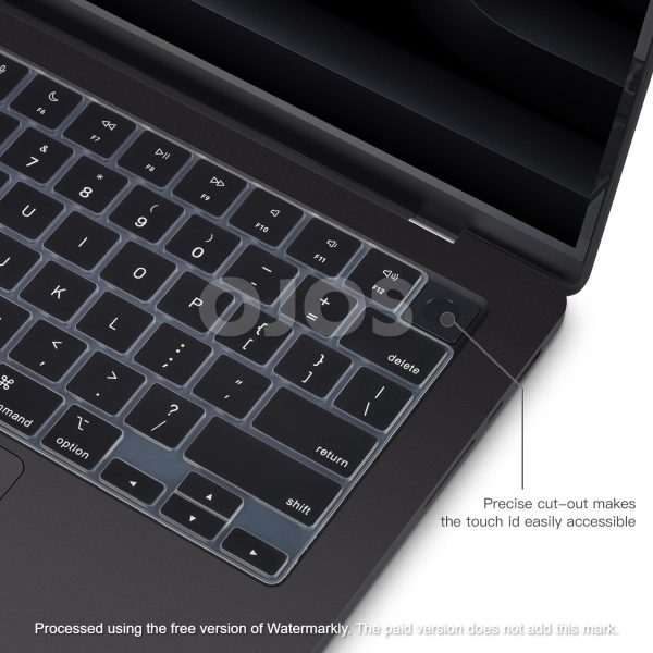 Keyboard Cover Skin for 2023 MacBook Air 15 inch M2 A2941/ MacBook Pro 14 16 inch M3 M2 Pro/Max A2918 A2992 A2991 A2779 A2780 Silicon Keyboard Protector Accessory (Black)