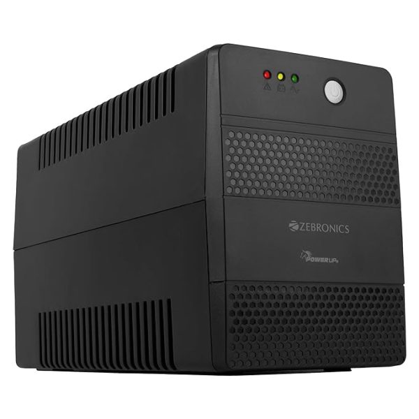 ZEBRONICS U1205 Microcontroller Based UPS with Up-to 1000VA | 600W, Double Boost, Automatic Voltage Regulation, Overload Protection, Auto Restart, Generator Compatible, for Office Computers | Home PC