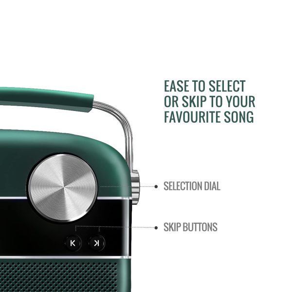 Saregama Carvaan Premium Hindi - Portable Music Player with 5000 Preloaded Songs, FM/BT/AUX (Emerald Green)