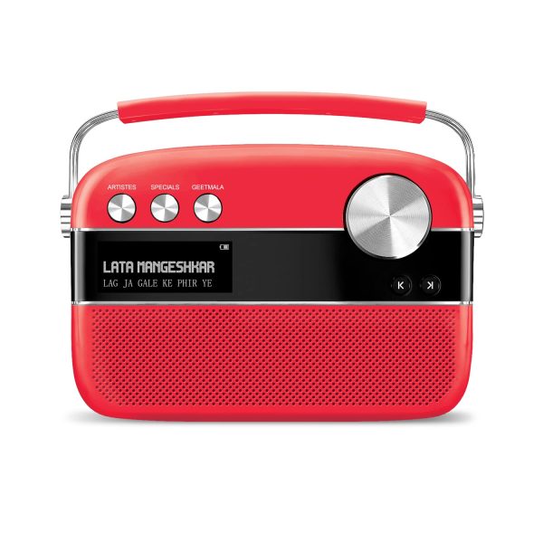 Saregama Carvaan Premium Hindi - Portable Music Player with 5000 Preloaded Songs, FM/BT/AUX (Coral Pink)