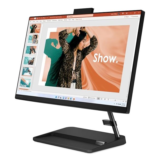 Lenovo IdeaCentre AIO 3 Intel Celeron 7305 22" FHD IPS 3-Side Edgeless All-in-One Desktop with Alexa Built-in (8GB/512GB SSD/Win11/HD 720p Camera/USB Wired Keyboard & Mouse), F0GG0061IN