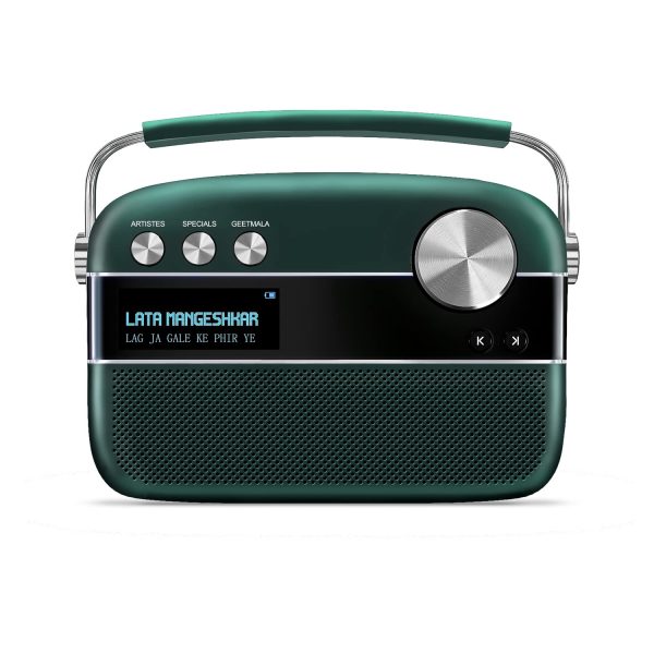 Saregama Carvaan Premium Hindi - Portable Music Player with 5000 Preloaded Songs, FM/BT/AUX (Emerald Green)