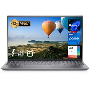 Dell Inspiron 5510 Laptop, 15.6" FHD Screen, Intel Core i7-11390H, 16GB DDR4 RAM, 512GB PCIe SSD, HDMI, Webcam, Fingerprint, WiFi 6, Backlit Keyboard, Window 11 Pro