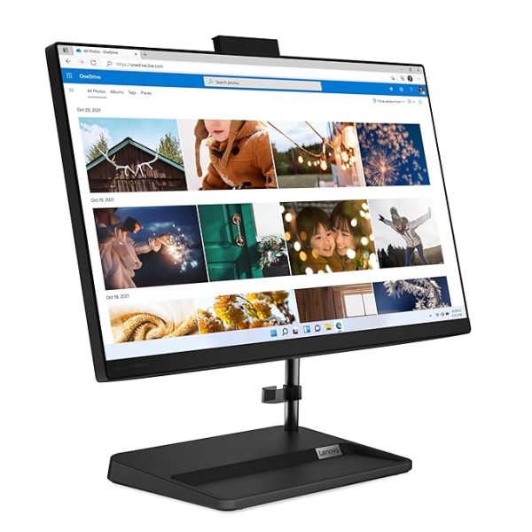 Lenovo IdeaCentre AIO 3 Intel Celeron 7305 22" FHD IPS 3-Side Edgeless All-in-One Desktop with Alexa Built-in (8GB/512GB SSD/Win11/HD 720p Camera/USB Wired Keyboard & Mouse), F0GG0061IN