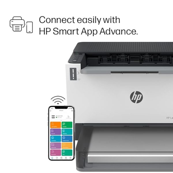 HP Laserjet Tank 1020w Printer, Wireless, Print, Hi-Speed USB 2.0, Bluetooth LE, Up to 22 ppm, 150-sheet Input Tray, 100-sheet Output Tray, 25,000-page Duty Cycle, Black and White, 381V6A