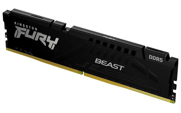 Kingston Technology Fury Beast Black 32GB 5200MT/s DDR5 CL40 XMP 3.0 Ready Computer Memory Single Module KF552C40BB-32