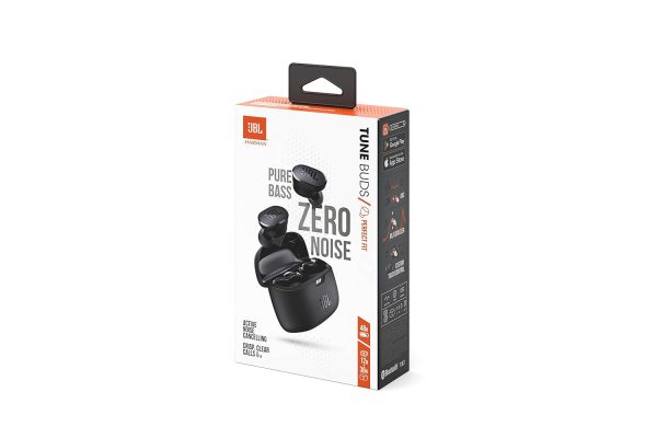 JBL Tune Buds In Ear Wireless TWS Earbuds with Mic, ANC Earbuds, Customized Extra Bass with Headphones App, 48 Hrs Battery, Quick Charge, 4-Mics, IP54, Ambient Aware & Talk-Thru, Bluetooth 5.3 (Black)