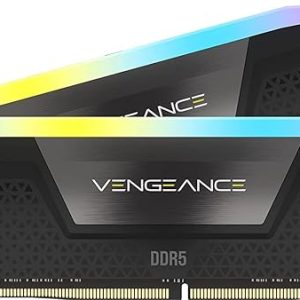 CORSAIR Vengeance RGB DDR5 RAM 32GB (2x16GB) 6000MHz CL36 Intel XMP iCUE Compatible Computer Memory - Black (CMH32GX5M2E6000C36)