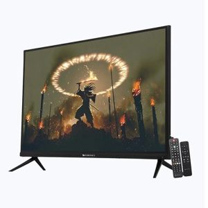 ZEBRONICS 32P2 Smart LED TV 32" Inch with Wall Mount, 240 nits Brightness, Multi connectivity, Frameless Design(60Hz)