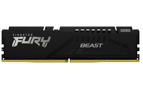 Kingston Technology Fury Beast Black 32GB 5200MT/s DDR5 CL40 XMP 3.0 Ready Computer Memory Single Module KF552C40BB-32