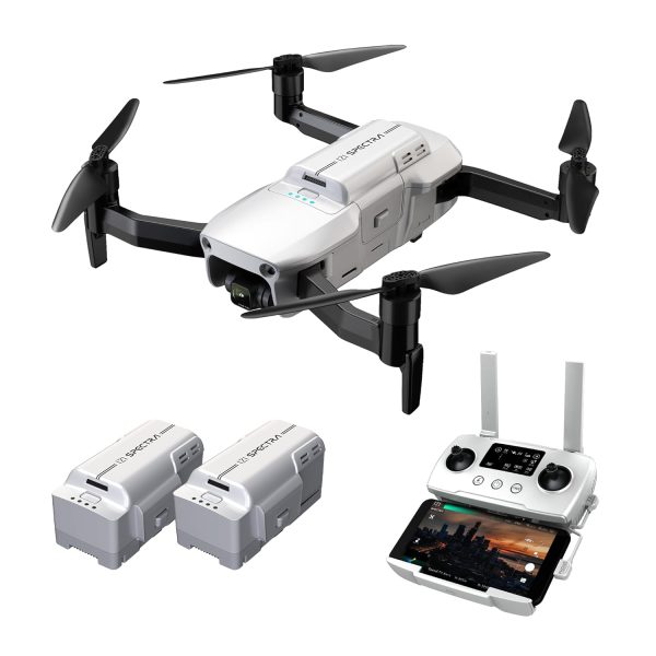 IZI Spectra Drone with Camera 4K HDR Cinematic, 1" CMOS sensor,102 Min Flight, 22KMs Video transmission, 3-Axis Gimbal, GPS drone, Omni obstacle sensor,1 key RTH, 2 Batteries