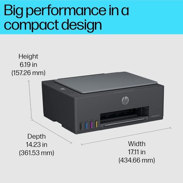 HP Smart Tank 581 All-in-one WiFi Colour Printer with 2 Extra Black Ink Bottles(Upto 12000 Black and 6000 Colour Prints)and 1 Year Extended Warranty with PHA Coverage.Print,Scan &Copy for Office/Home