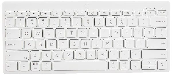 HP 350 Compact Multi-Device Bluetooth Keyboard; Spill Resistant; Swift Pair; OS Auto-Detection, LED Indicator, Battery Life Up to 24 Months, 3 Years Warranty