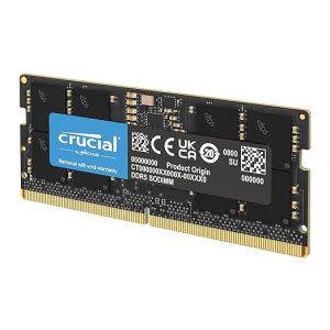 Crucial RAM 8GB DDR5 4800MHz CL40 Laptop Memory CT8G48C40S5 Black