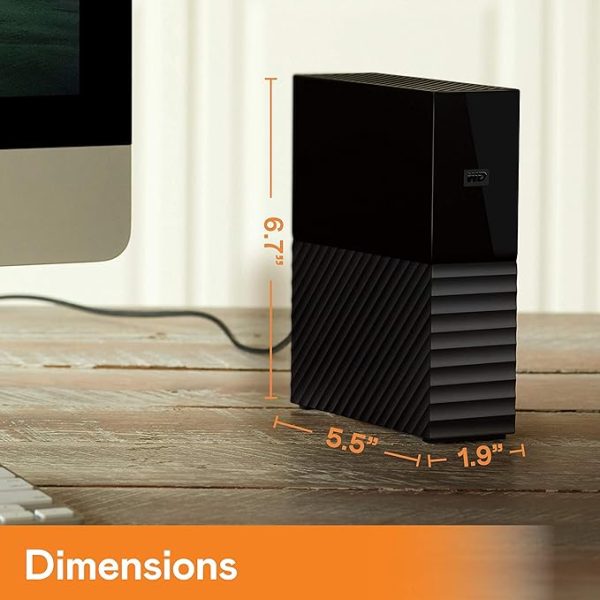 Western Digital 4Tb My Book Desktop External Hard Disk Drive,Compatible with Windows&Mac, Portable HDD, USB