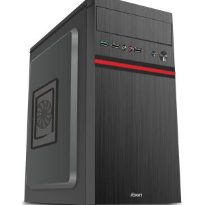 Foxin Race Desktop Computer Case/PC Cabinet - with Steel Metal Body | All ATX Motherboard Compatible | Color Metallic Black