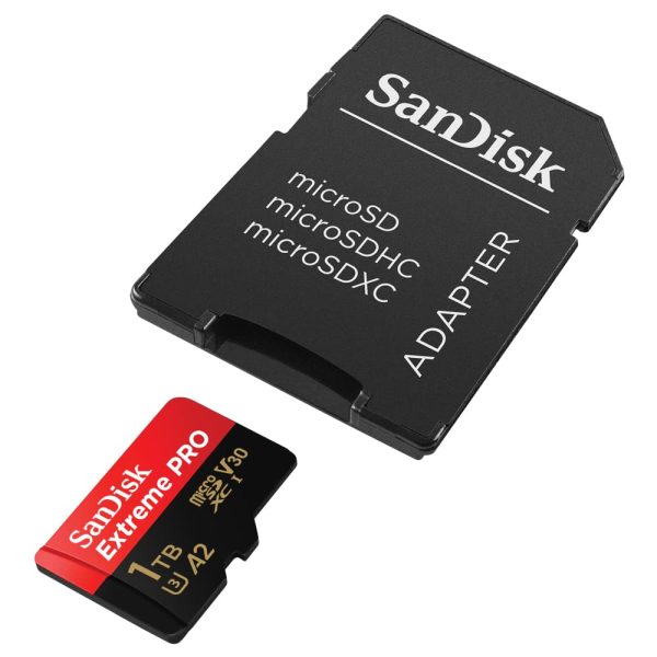 SanDisk Extreme Pro 1TB microSDXC UHS-I, V30, 200MB/s Read, 140MB/s Write, Memory Card for 4K Video on Smartphones, Action Cams and Drones