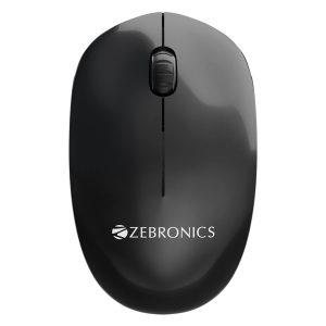 ZEBRONICS Cheetah Wireless Mouse with 1600 DPI, High Accuracy, Precise Usage, 3 Buttons, Ergonomic and Comfortable Design (Black)