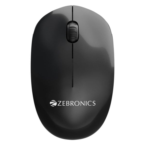 ZEBRONICS Cheetah Wireless Mouse with 1600 DPI, High Accuracy, Precise Usage, 3 Buttons, Ergonomic and Comfortable Design (Black)