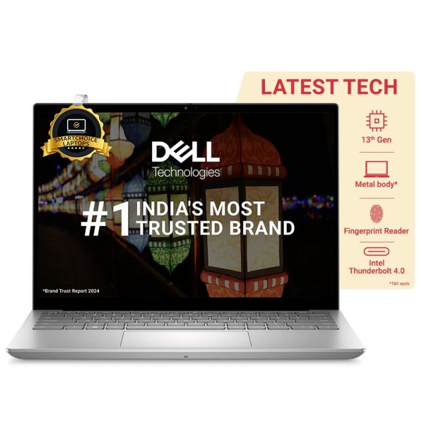 Dell Insp. 5430 13th Gen Metal Body Laptop, Intel i5-1335U/16GB LPDDR5/512GB SSD/14(35.56cm) FHD+Comfort View/Backlit KB+FPR/Win 11+MSO'2/McAfee 15 Month/Platinum Silver/Thunderbolt 4.0 ​Port/1.59Kg
