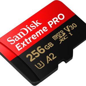 SanDisk Extreme Pro 256GB microSDXC UHS-I, V30, 200MB/s Read, 140MB/s Write, Memory Card for 4K Video on Smartphones, Action Cams and Drones