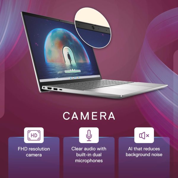 Dell Insp. 5430 13th Gen Metal Body Laptop, Intel i5-1335U/16GB LPDDR5/512GB SSD/14(35.56cm) FHD+Comfort View/Backlit KB+FPR/Win 11+MSO'2/McAfee 15 Month/Platinum Silver/Thunderbolt 4.0 ​Port/1.59Kg