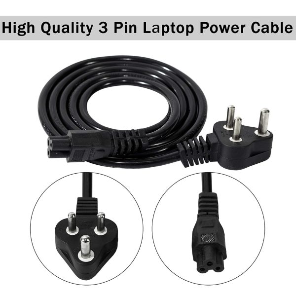 Storite 2.5 Meter 3 Pin Laptop Power Cable Cord Universal AC Replacement Power Cord for Laptop