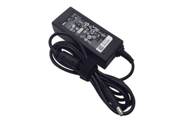 (Refurbished) Dell Original 45W Adapter 19.5V pin 4.5 mm Charger for Laptops Inspiron Black Without Power Cord