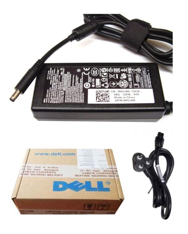 (Refurbished) Dell Laptop Adapter Charger 65w 19.5V 3.34A (New Pin 4.5*3.0mm) for all Dell Part No. RFRWK 00285K 04H6NV 04H6VH 070VTC & Power Cord