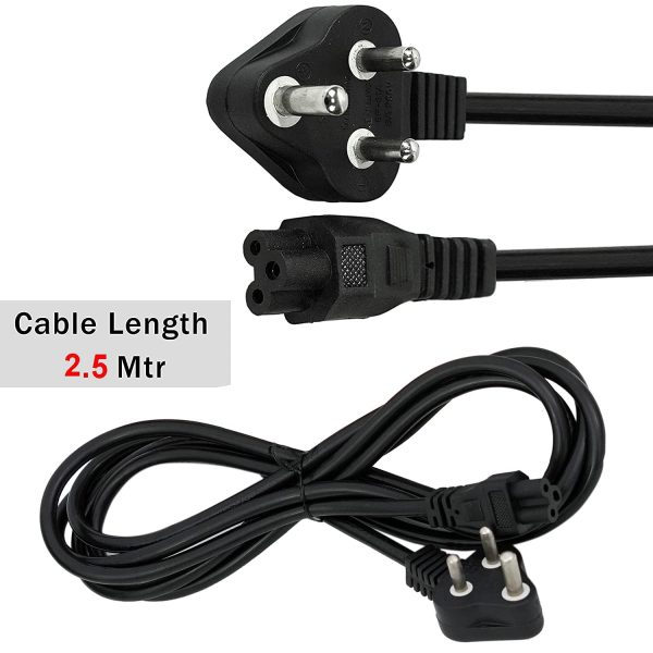 Storite 2.5 Meter 3 Pin Laptop Power Cable Cord Universal AC Replacement Power Cord for Laptop