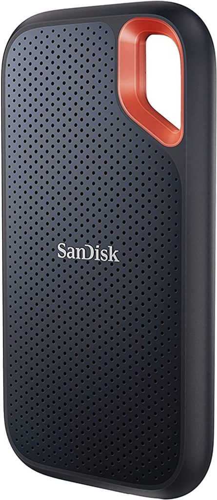 SanDisk 500GB Extreme Portable SSD 1050MB/s R, 1000MB/s W,Upto 3 meter drop protection with IP65 water/dust resistance, HW Encryption, PC,MAC & TypeC Smartphone Compatible, 5Y Warranty, External SSD
