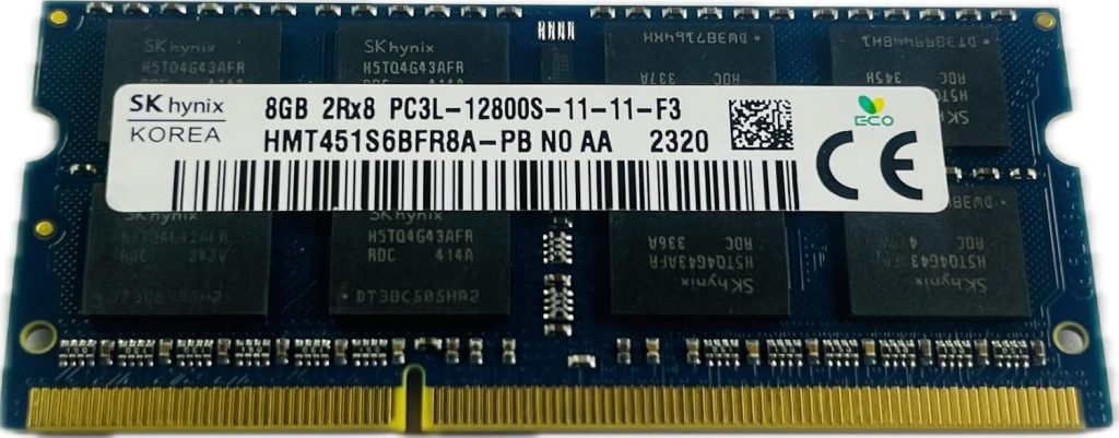 8GB 2Rx8 PC3L-12800S-11-11-F3 HMT451S6BFR8A-PB NO AA | DDR3 PC3L 1600MHz SODIMM | Laptop RAM | Memory Module(OEM)
